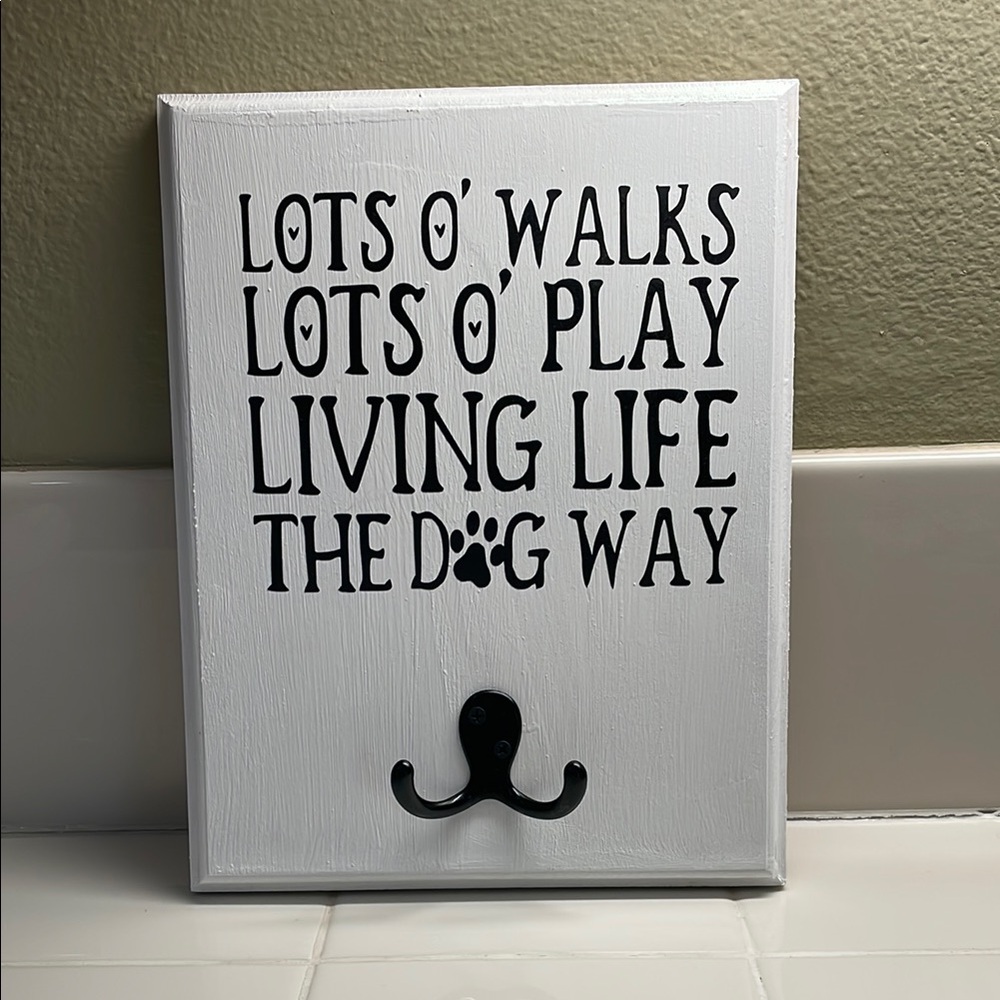 Decor Dog‎ leash holder  - White and Black
